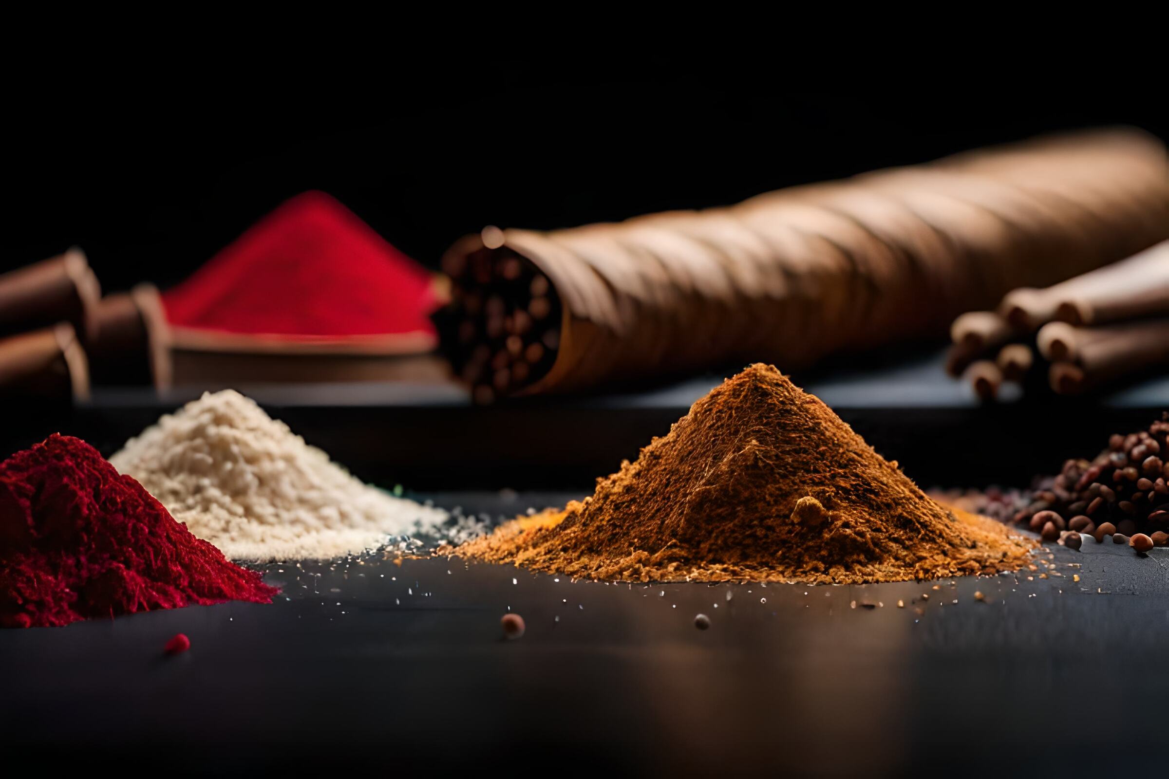 large vecteezy_various spices and spices on a black background ai generated_30299802_large