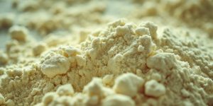 Generative AI, Whey protein powder, sports nutrition, banner with copy space