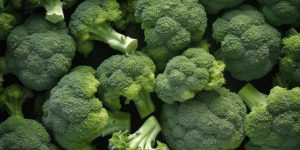 Green broccoli background. Fresh food. Generate Ai