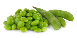 soy beans on white background