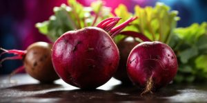 AI Generated. Vibrant Earthy Beets in Double Exposure Silhouette A Tribute to Fresh Root Vegetables and Wholesome Nutrition